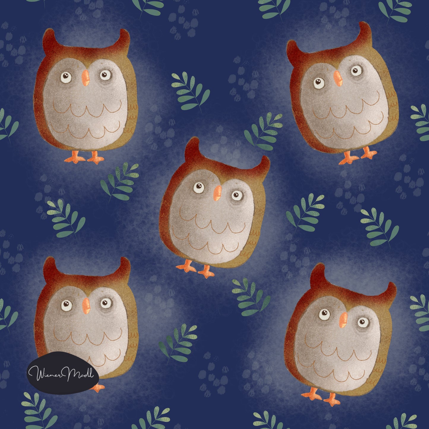 seamless repeat pattern- owl handdrawn- exclusiv pattern