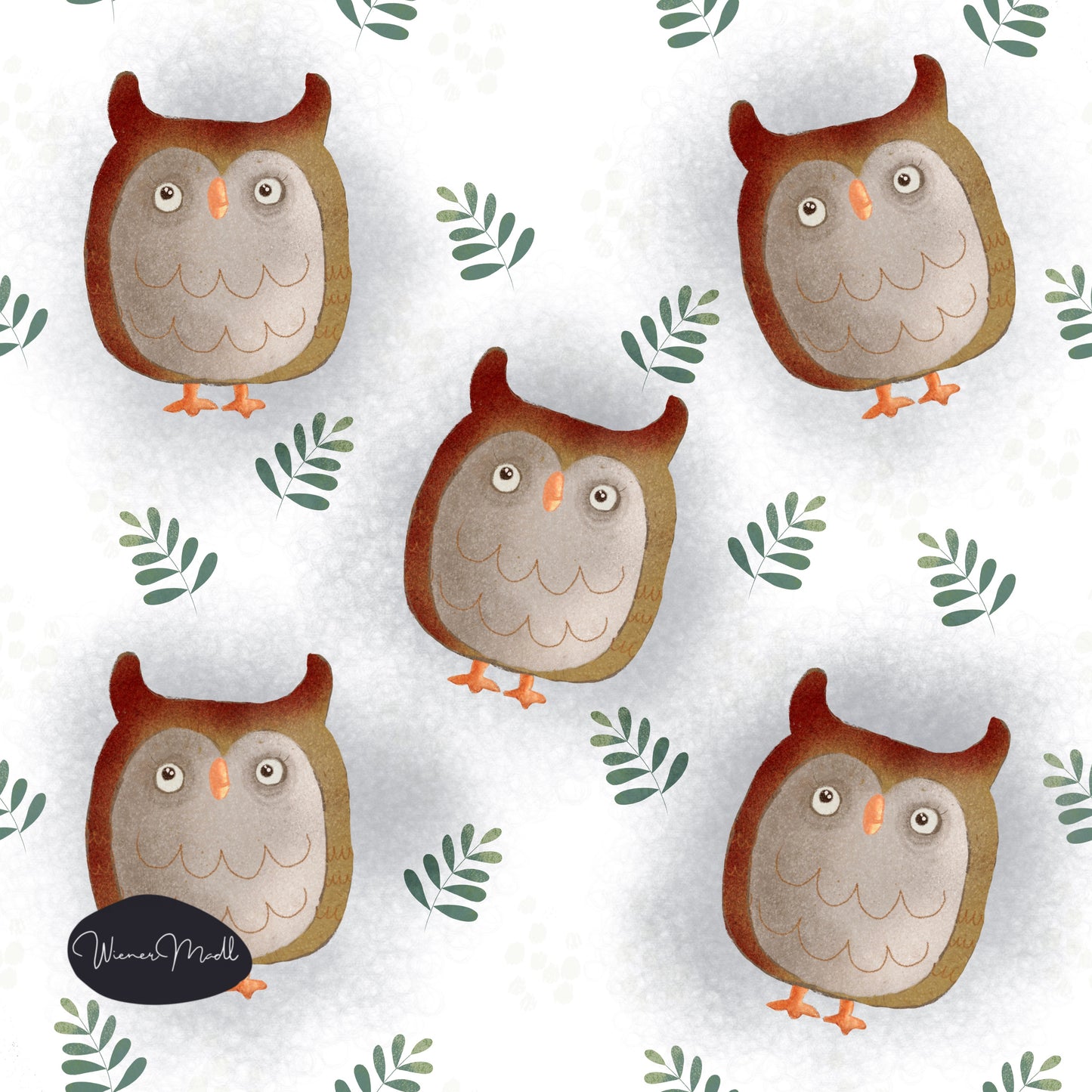 seamless repeat pattern- owl handdrawn- exclusiv pattern