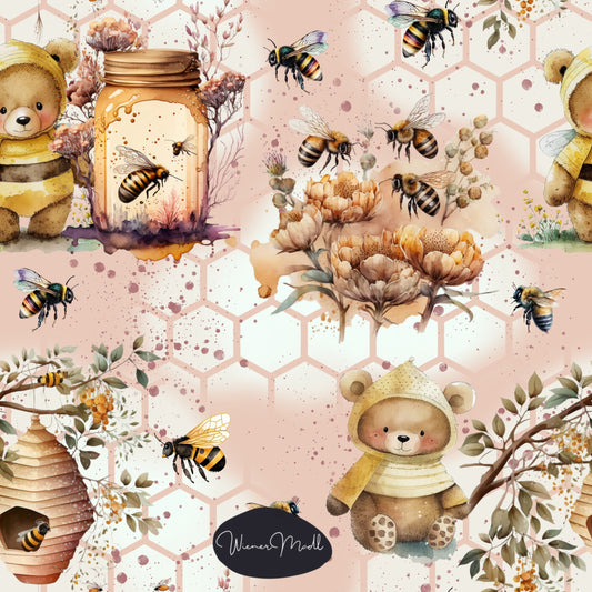 Seamless repeat pattern-Honey bears- exclusiv pattern