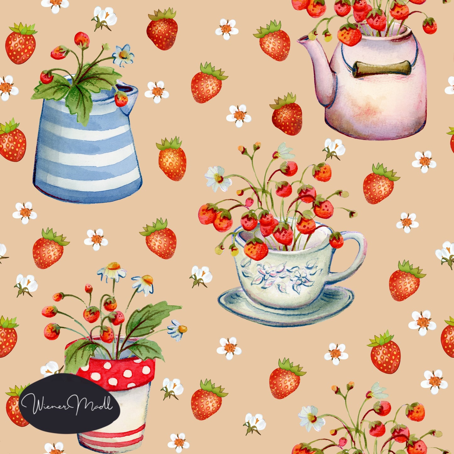 seamless repeat pattern- berry garden- exclusiv pattern