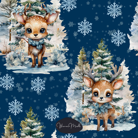 seamless repeat pattern- bambi love- non-exclusive pattern