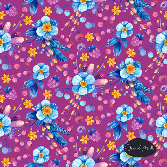 seamless repeat pattern- frost berries- exclusiv pattern
