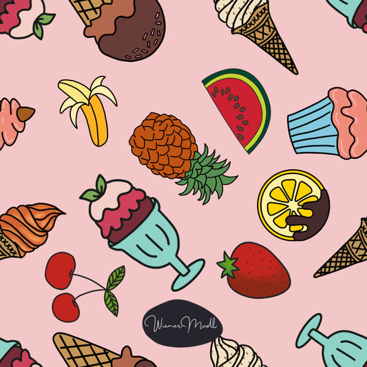 seamless repeat pattern- fruit and ice cream-exclusive pattern