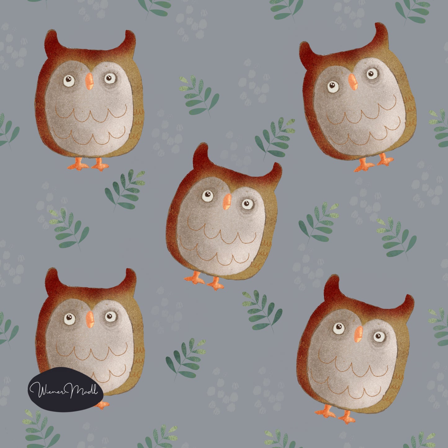 seamless repeat pattern- owl handdrawn- exclusiv pattern