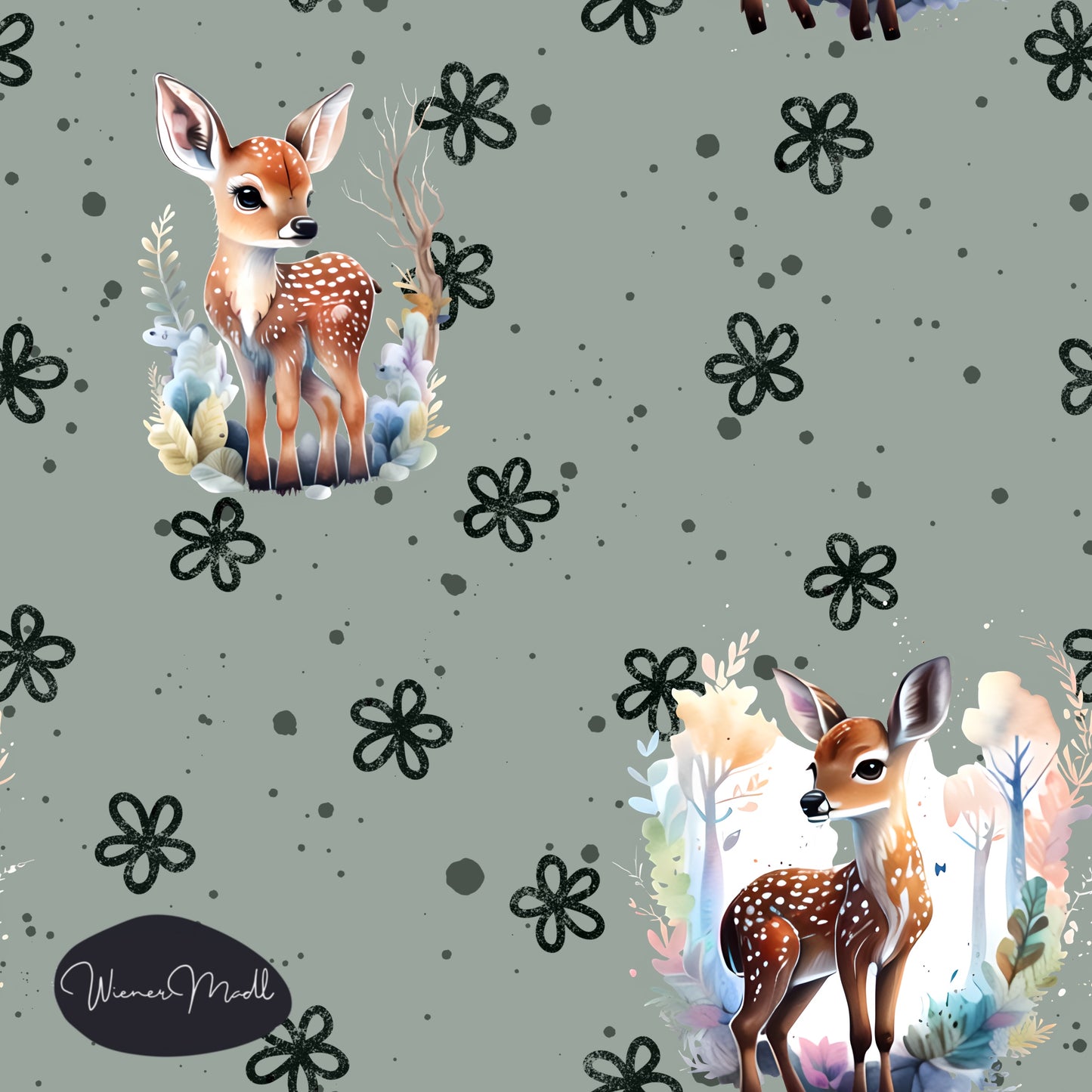 seamless repeat pattern - sweet fawn- exclusiv pattern
