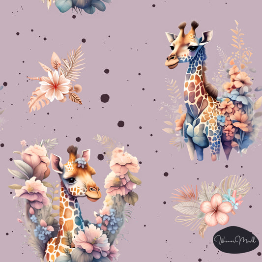 seamless repeat pattern- watercolor giraffe-exclusiv pattern