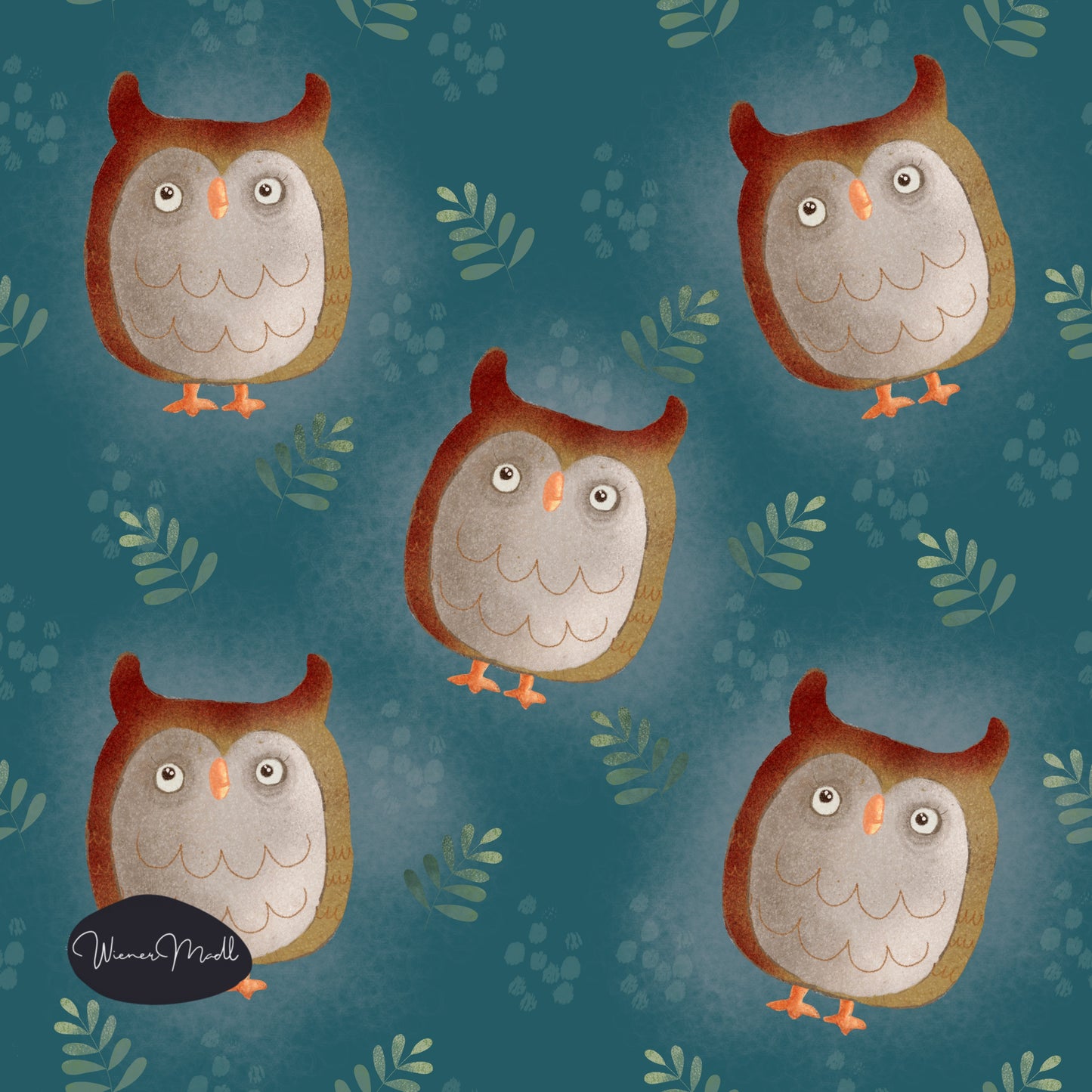 seamless repeat pattern- owl handdrawn- exclusiv pattern