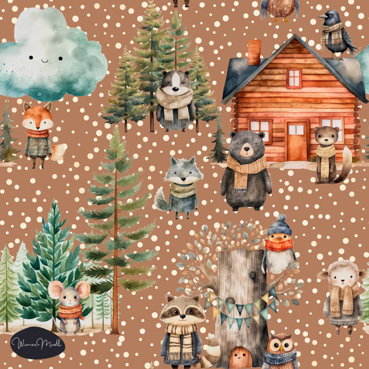seamless repeat pattern- in the woods- exclusiv pattern