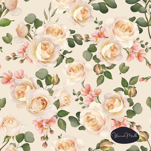 seamless repeat pattern- vintage roses- exclusiv pattern